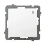 Biały łącznik krzyżowy Ospel As ŁP-4G/m/00 z metalowym stelażem, idealny do instalacji elektrycznych.
