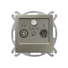 Gniazdo antenowe RTV-DATA Satyna light As - GPA-GD/m/45