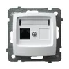 Gniazdo komputerowe pojedyncze RJ45, kat.5e Biały Karo - GPK-1S/K/m/00