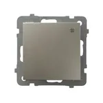 Łącznik krzyżowy Ospel Satyna light As - ŁP-4G/m/45, z metalowym mocowaniem, widoczny symbol "#"