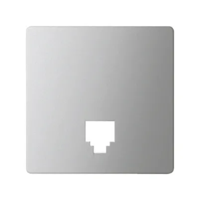 Aluminiowa pokrywa do gniazda telefonicznego Simon 82 w kolorze srebrnym, producent Kontakt-Simon.
