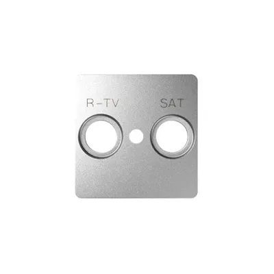 Aluminiowa pokrywa gniazda antenowego RTV-SAT z serii Simon 82, producent Kontakt-Simon.