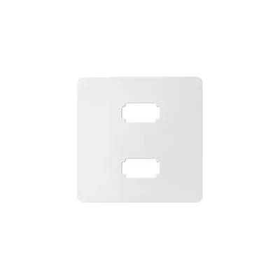 Biała ramka do gniazd Simon 82 z miejscem na dwa moduły USB, idealna do nowoczesnych wnętrz.
