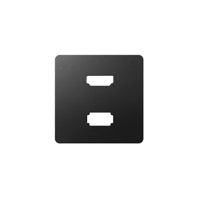 Grafitowa pokrywa do gniazda USB+HDMI z serii Simon 82, producent Kontakt-Simon.