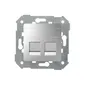Pokrywa 2x gniazdo RJ45, płaska z żaluzjami Aluminium Simon 82 - 82006-93