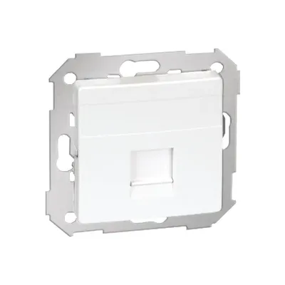 Pokrywa gniazda RJ45 Simon 82, płaska, biała z żaluzją, producent Kontakt-Simon.