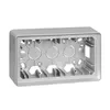 Puszka natynkowa podwójna Aluminium Simon 82 - 8200760-093