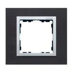 Ramka pojedyncza Simon 82 Nature w kolorze czarnym z aluminium, model 82917-38