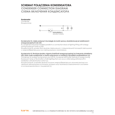 Schemat podłączenia kondensatora