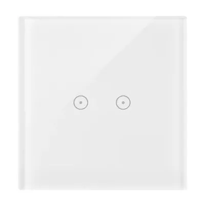 Panel dotykowy Simon 54 Touch DSTR12/70 w kolorze biała perła, z dwoma poziomymi polami dotykowymi, 1-modułowy.