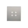 Panel dotykowy Simon 54 Touch DSTR14/71 w kolorze srebrna mgła, z czterema podświetlanymi polami dotykowymi, 1-modułowy.