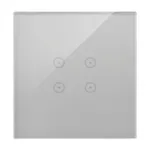 Panel dotykowy Simon 54 Touch DSTR14/71 w kolorze srebrna mgła, z czterema polami dotykowymi, 1-modułowy.