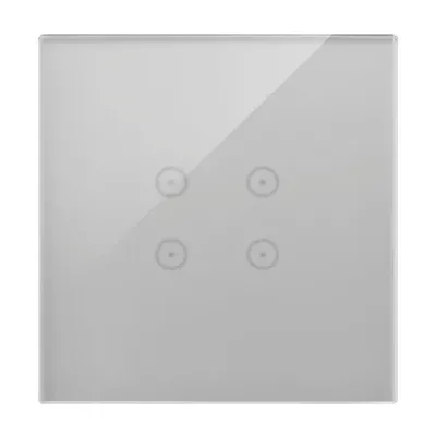 Panel dotykowy Simon 54 Touch DSTR14/71 w kolorze srebrna mgła, z czterema polami dotykowymi, 1-modułowy.