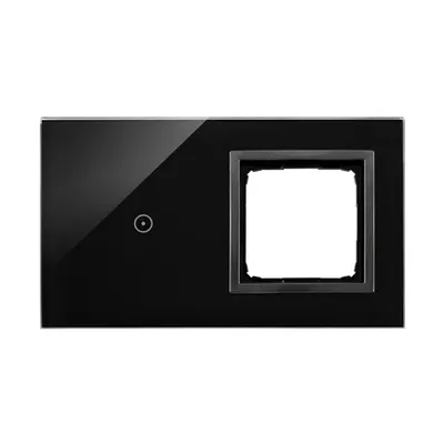 Panel dotykowy Simon 54 Touch DSTR210/73 w kolorze zastygłej lawy, z jednym polem dotykowym i jednym otworem na osprzęt.