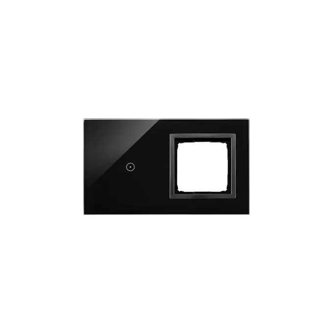Panel dotykowy Simon 54 Touch DSTR210/73 w kolorze zastygłej lawy, z jednym polem dotykowym i jednym otworem na osprzęt.