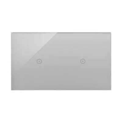 Panel dotykowy Simon 54 Touch DSTR211/71 w kolorze srebrna mgła, z dwoma polami dotykowymi.
