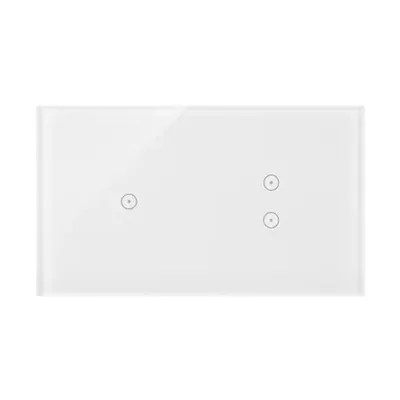Panel dotykowy Simon 54 Touch DSTR213/70 w kolorze białej perły, z jednym polem dotykowym i dwoma pionowymi polami dotykowymi.