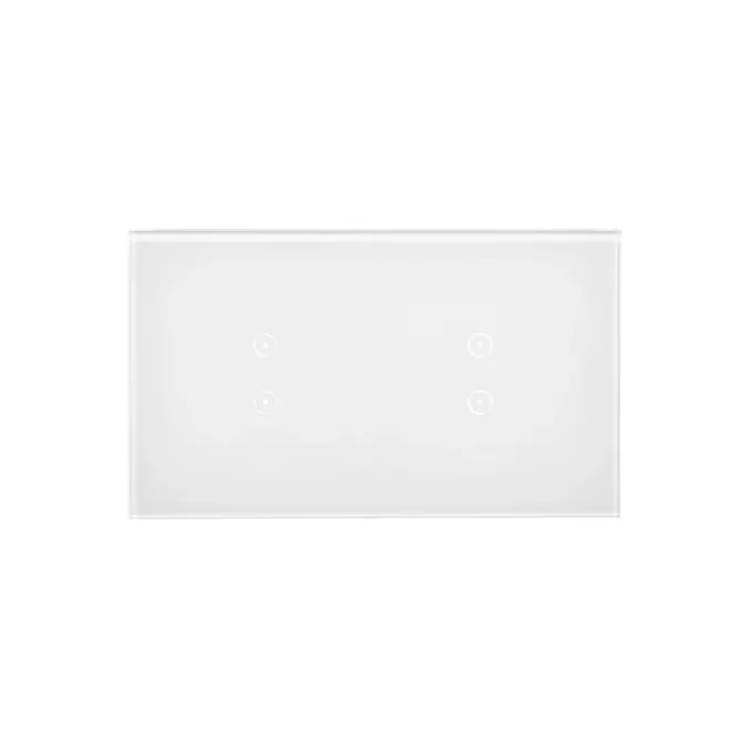 Panel dotykowy Simon 54 Touch DSTR233/70 w kolorze biała perła, z czterema pionowymi polami dotykowymi.