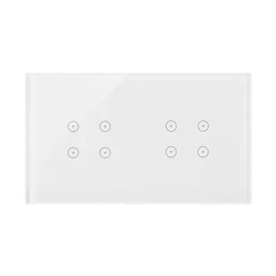 Panel dotykowy Simon 54 Touch DSTR244/70 w kolorze białej perły, z 2 modułami i 8 polami dotykowymi.
