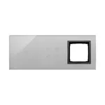Panel dotykowy Simon 54 Touch DSTR3140/72 w kolorze burzowa chmura, z jednym polem dotykowym i czterema polami dotykowymi.