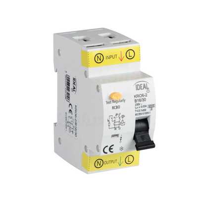 Wyłącznik różnicowo-prądowy z zabezpieczeniem nadmiarowo-prądowym KRO6-2/B6/30 Kanlux - 23220