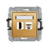 Gniazdo HDMI 2.0 + RJ45, kat.5e (z polem opisowym) Złoty Karlik MINI - 29MGHK-45e