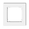 Ramka pojedyncza kwadratowa Biały połysk Karlik MINI - MR-1