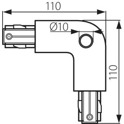 Elementy systemu szynowego TEAR (łącznik 90st lewy) TEAR PR-90A-WH Kanlux - 22581