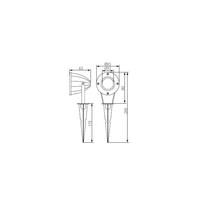 Oprawa dogruntowa LED GRIBLO LED SMD-NW 4W 170lm 4500K b.neutralna 230V IP-65 Szary Kanlux - 18131