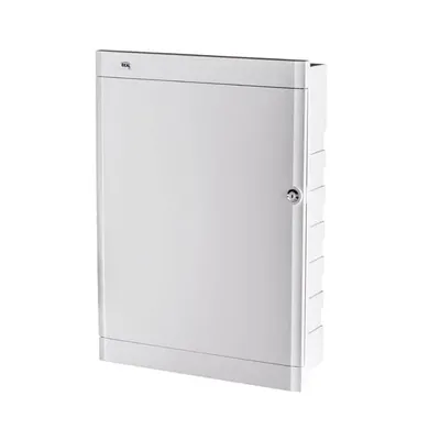 Rozdzielnica podtynkowa multimedialna IDEAL by Kanlux, 18 modułów, IP-30, biała, zamykana na kluczyk.