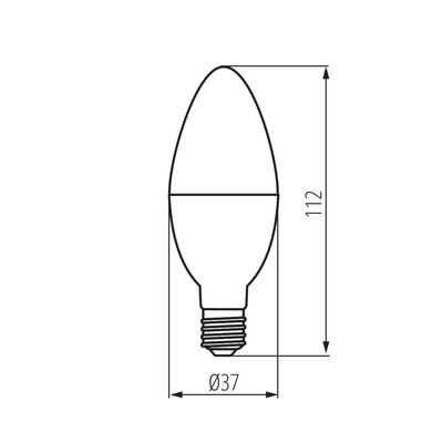 Żarówka LED C37 świeczka E14 8W 600lm 3000K b.ciepła 230V Kanlux Miledo - 31037