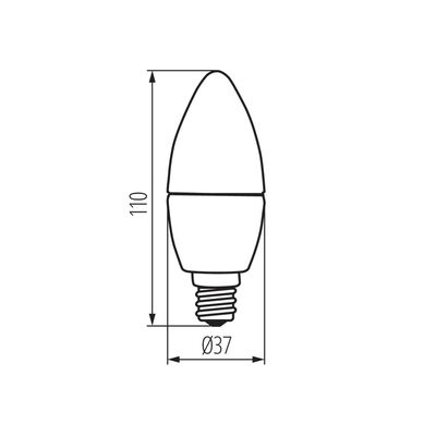 Żarówka LED DUN HI świeczka E14 8W 3000K b.ciepła 800lm 230V Kanlux - 26760