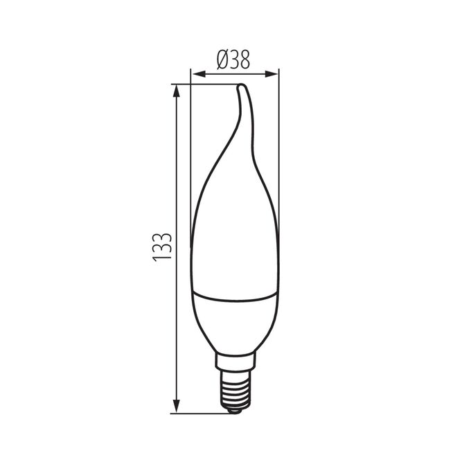 Żarówka LED IDO płomyk E14 6,5W 600lm 4000K b.neutralna 230V Kanlux - 23491