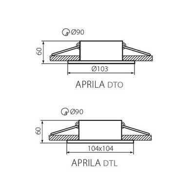 Oprawa sufitowa punktowa APRILA DTL-W Gx5,3/GU10/MR-16/JDR Biały 230V IP-20 Kanlux - 26739