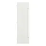 Rozdzielnica natynkowa Schneider Electric Easy9 24 moduły (2x12) IP-40, białe drzwi, widok z boku.