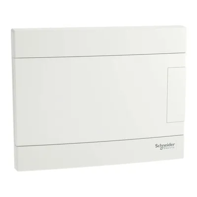 Rozdzielnica podtynkowa Schneider Electric Easy9, 8 modułów (1x8), z białymi drzwiczkami, model EZ9EUB108.