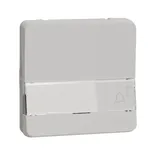 Biały mechanizm przycisku zwiernego Schneider Mureva Styl IP55 z polem opisowym, model MUR39129.