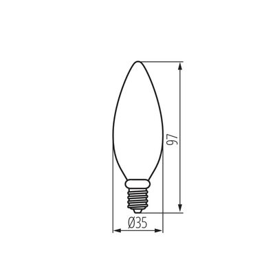 Żarówka XLED LED świeczka E14 4,5W 470lm 2700K b.ciepła 230V Kanlux - 29618