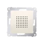 Kremowy głośnik 2W 16 ohm Simon 54 z metalowym stelażem, idealny do montażu w ścianie.
