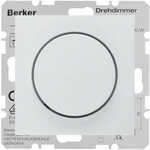 Ściemniacz LED przyciskowo-obrotowy Biały połysk Berker B.Kwadrat