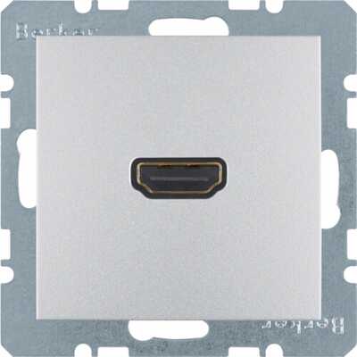 Gniazdo HDMI z przyłączem 90° Alu mat Berker B.Kwadrat/B.3/B.7 - 3315431404