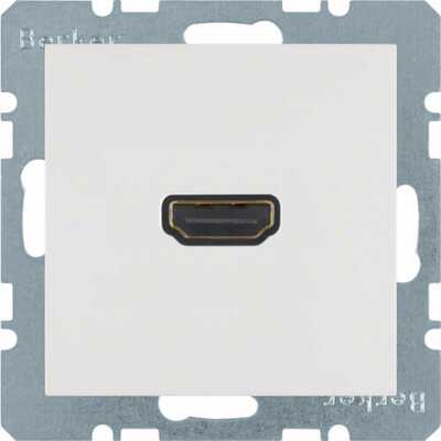 Gniazdo HDMI z przyłączem 90° Biały mat Berker B.3/B.7 - 3315431909