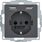 Gniazdo Schuko z ładowarką USB 2,4A (szybkozłącza) Antracyt mat Berker B.Kwadrat/B.3/B.7 - 48031606