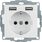 Gniazdo Schuko z ładowarką USB 2,4A (szybkozłącza) Biały połysk Berker B.Kwadrat - 48038989