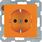 Gniazdo z uziemieniem Schuko (szybkozłącza) Pomarańczowy połysk Berker B.Kwadrat - 47438914