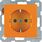 Gniazdo z uziemieniem Schuko (zaciski śrubowe) Pomarańczowy połysk Berker B.Kwadrat - 41438914