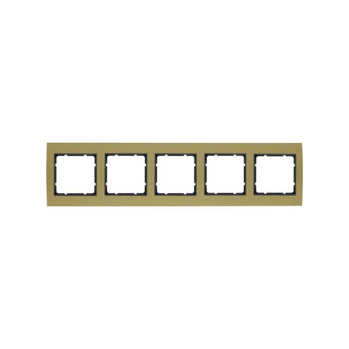 Ramka pięciokrotna Złote Aluminium/Antracyt mat Berker B.3 - 10153016