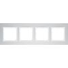 Ramka poczwórna Aluminium/Biały mat Berker B.3 - 10143904