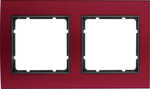 Ramka podwójna Czerwone Aluminium/Antracyt mat Berker B.3 - 10123012