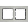 Ramka podwójna pozioma Stal szlachetna/Antracyt mat Berker B.7 - 10223606